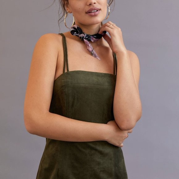 HTF Anthropologie Sueded Slip Midi Dress - Picture 4 of 5